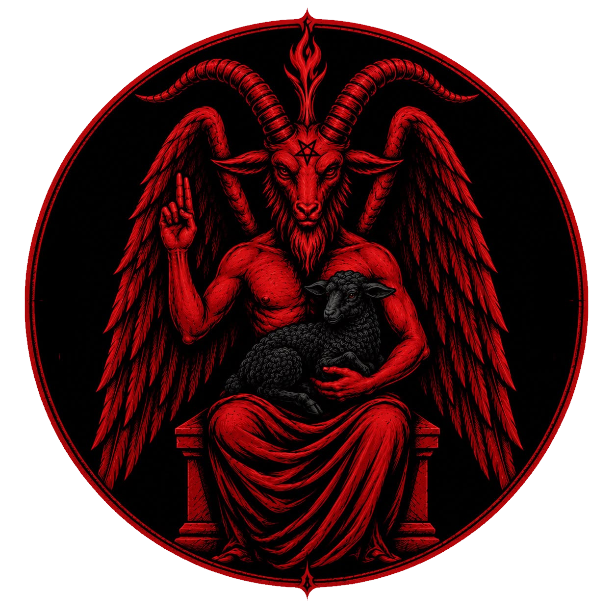 Marilyn Lavey Satanizm Baphomet Logo